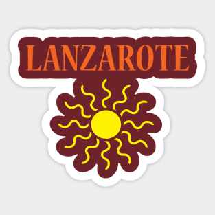 LANZAROTE-Sun+Text Sticker